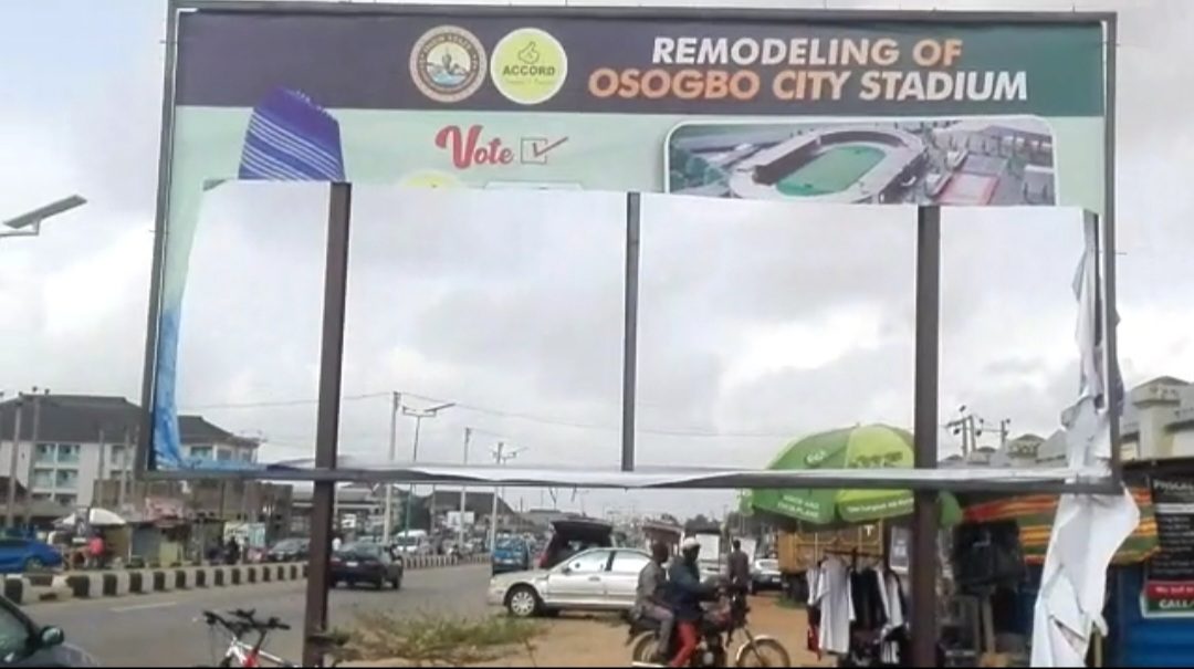 Fresh Billboard Sabotage in Osogbo Raises Concerns Among Adeleke Supporters