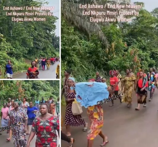 Enugu Women Protest Alleged Activities of Sex Workers, Accuse Them of Luring Husbands and Sons